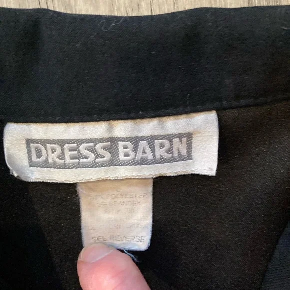 Dress Barn Black and Olive Animal Print Jacket - Picture 5 of 10